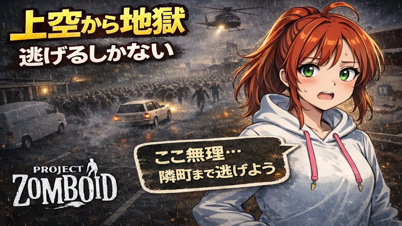 【Project Zomboid】7度目のヘリがくる！隣町へ緊急避難する！（予定）【マルドロー編】#20