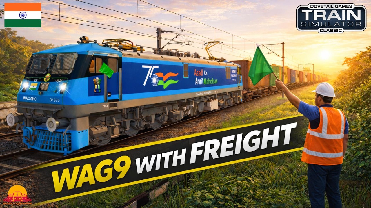 🚂🚦Freight Duty In Most Realistic Route | Railworks - SCR v1 | Indian Train Simulator Classic #wag9