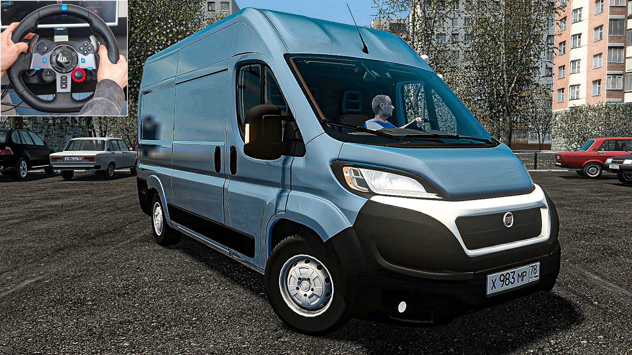 Fiat Ducato | City Car Driving | Cargo Delivery POV [Steering Wheel Gameplay]