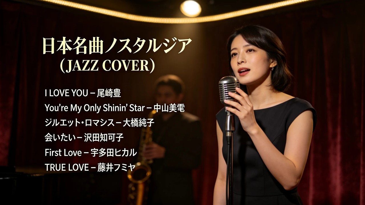 トップヒット・ジャズカバー｜日本クラシック名曲集 First Love・I LOVE YOU・TRUE LOVE・会いたい・シルエット・ロマンス【夜・カフェ・リラックス】