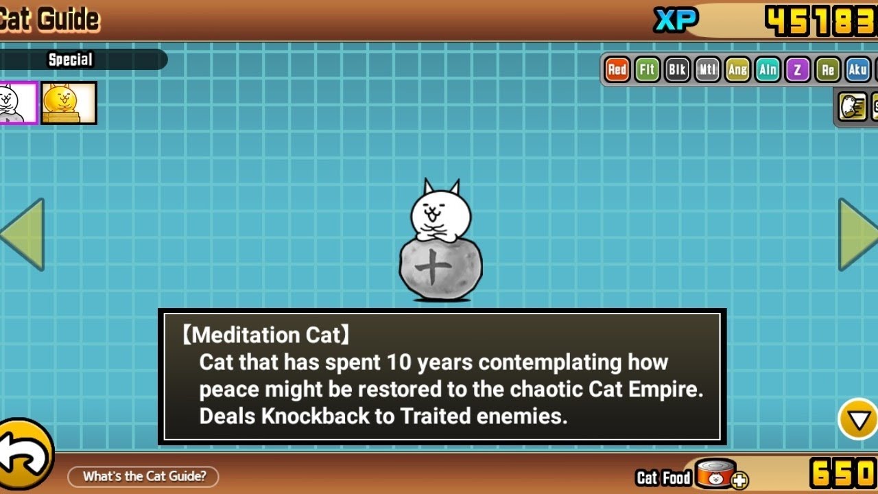 Meditation Cat | The Battle Cats