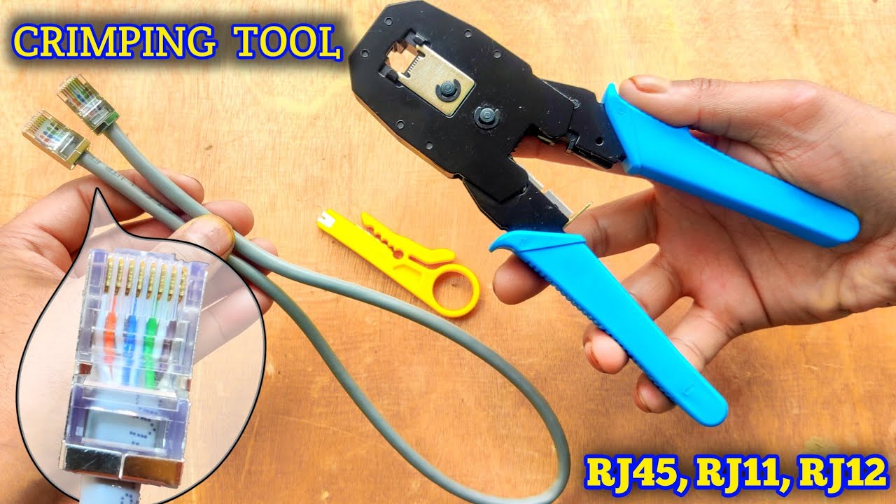 ip camera crimping tool // How to use wire crimping tool  // CCTV