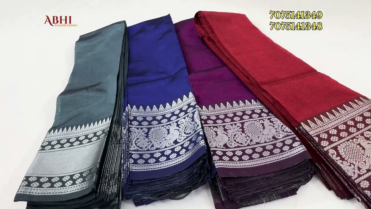 Mangalagiri Pattu Kanchi Border Sarees.Dm Us:7075141349