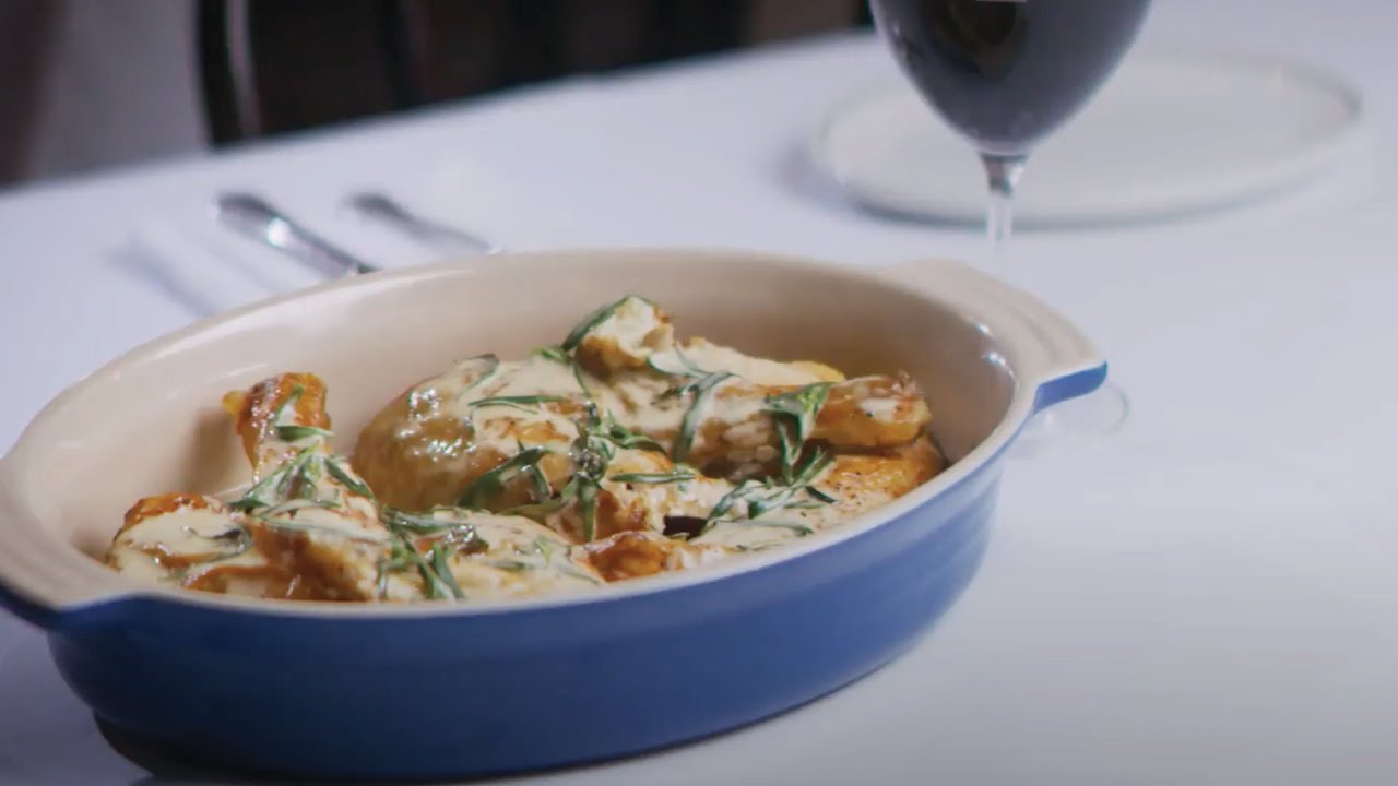 Roast Cockerel with Tarragon Sauce by Chef Jacques Reymond