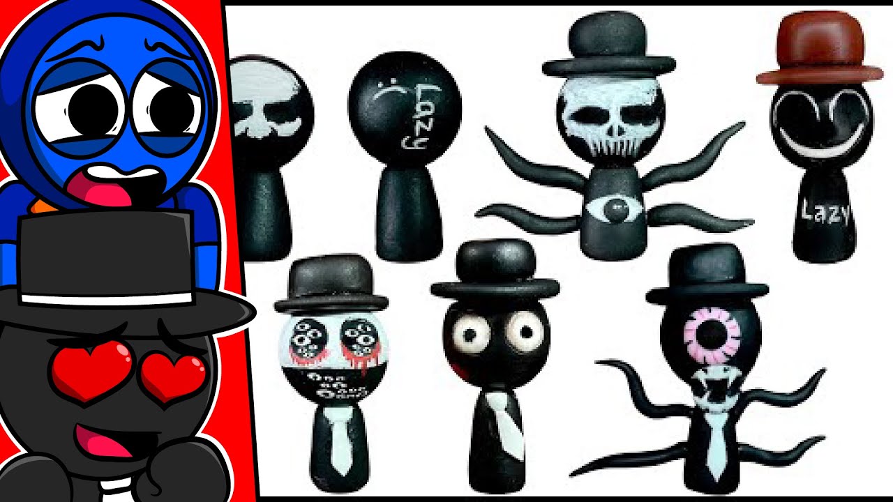 Todas las FASES de black pero en PLASTILINA? (1 a 9) (Sprunki)