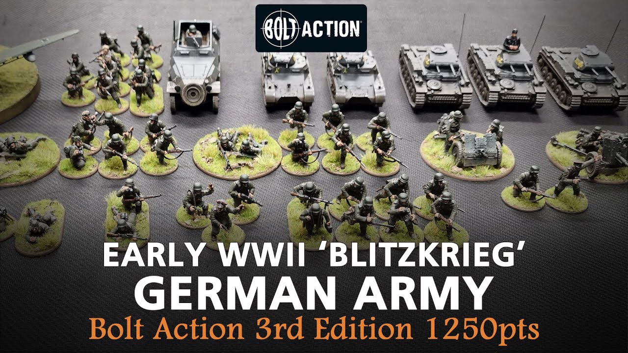 Bolt Action 3rd Edition Early War German 'Blitzkrieg Army 1250pts