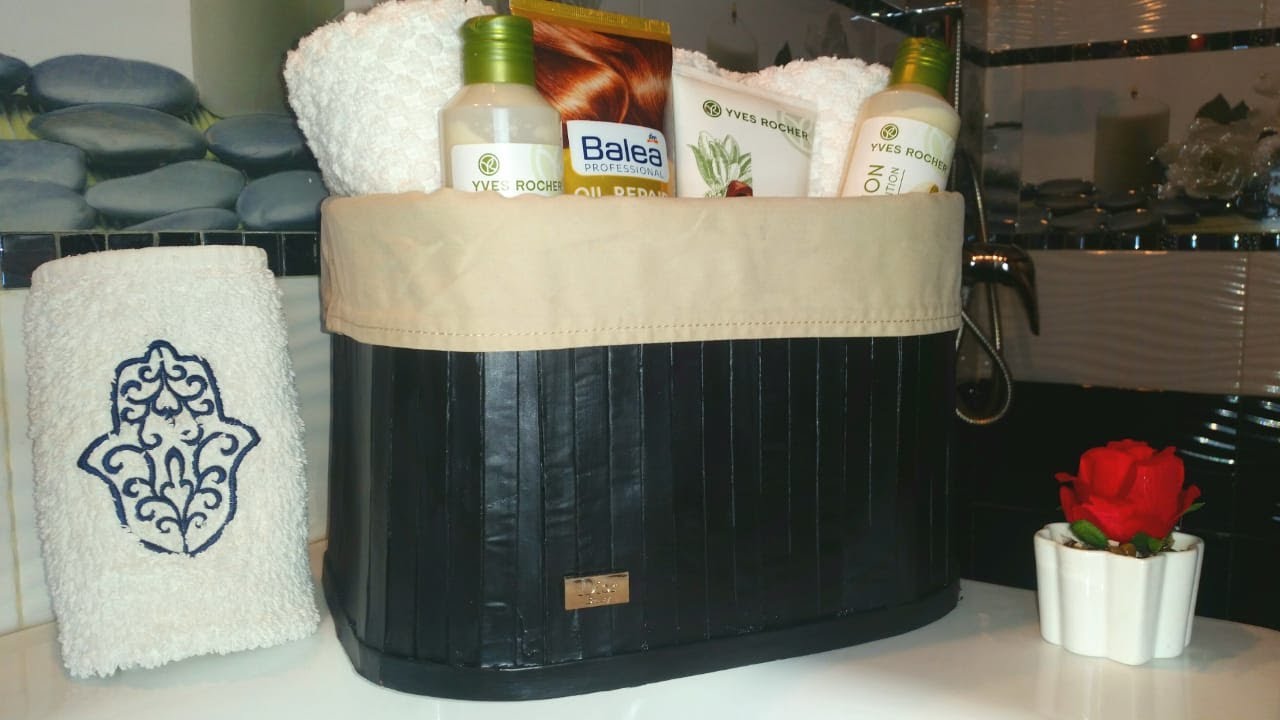 طريقة صنع منظم من الكرتون /إعادة تدوير الكرتون/ DIY/How to make Storage box from cardboard