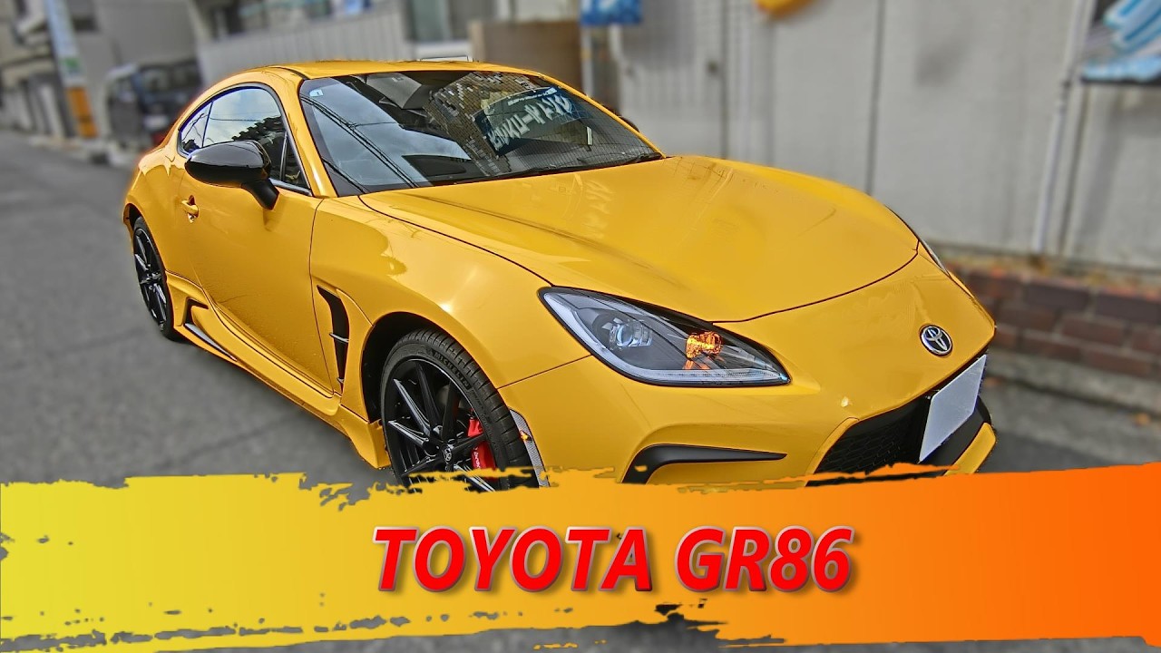 TOYOTA　GR86　限定車　YELLOW.LIMITED　本物の硬化型のガラスコーティングは門型洗車機のキズが付きにくくい高硬度のガラスコーティングを施工　クリエイトサービス広島