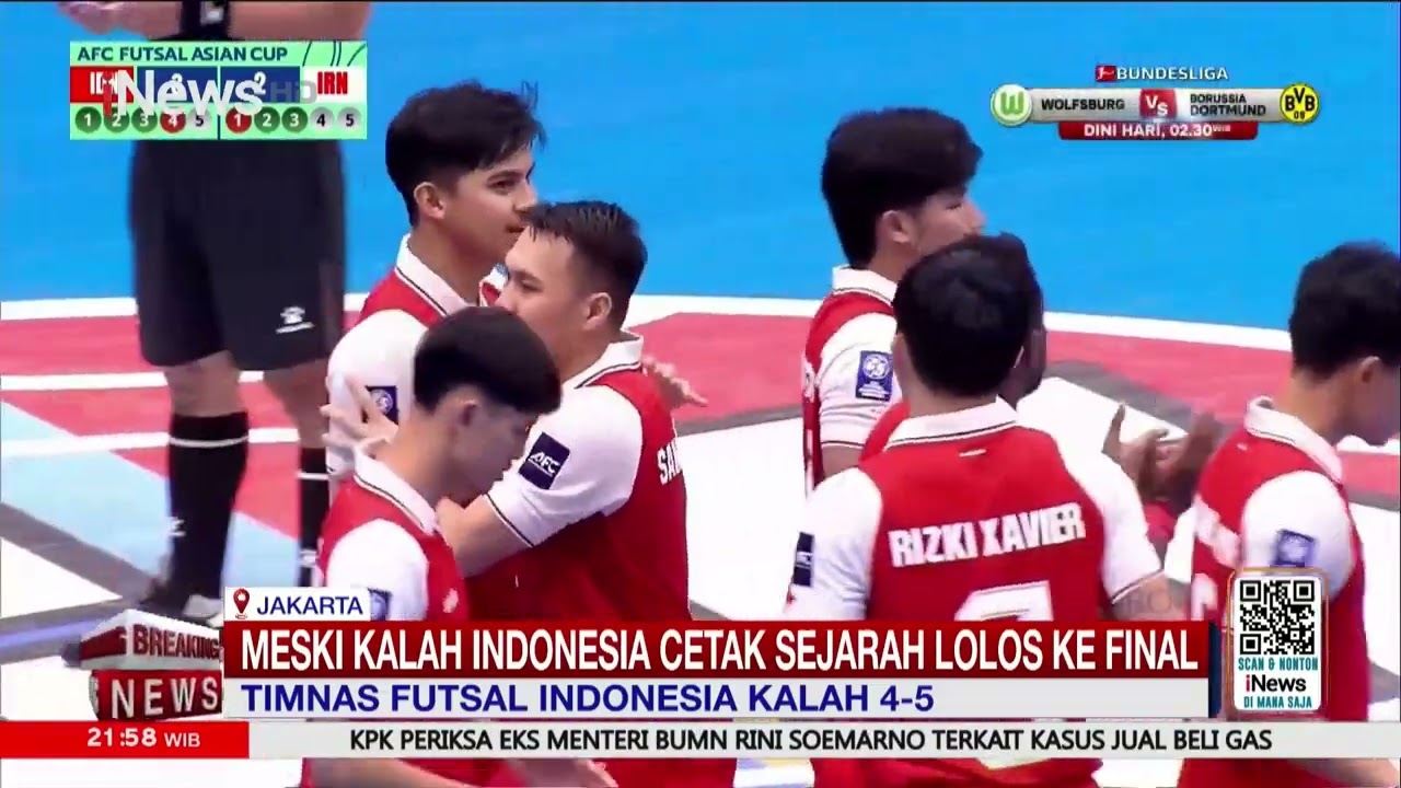 Iran Tak terkalahkan, Timnas Futsal Indonesia Harus Puas di Posisi Ke 2 Setelah Kalah Adu Finalti