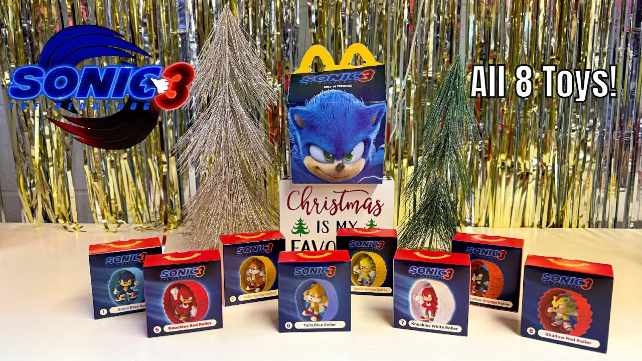 McDonald’s Sonic The Hedgehog 3 💙Happy Meal Collection! All 8! Dec 2024