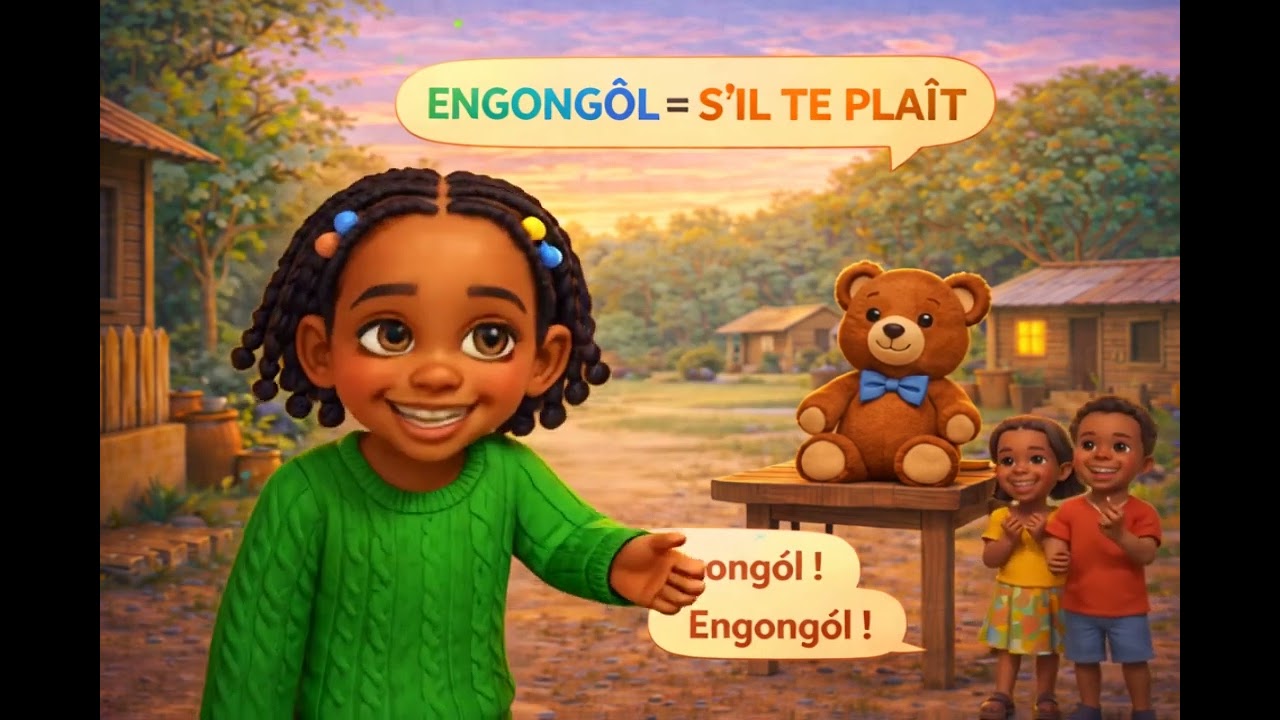 Comptines de Giorielle :Apprend la politesse Merci  S’il te plaît – Pardon |  (Abora engongol Djime)