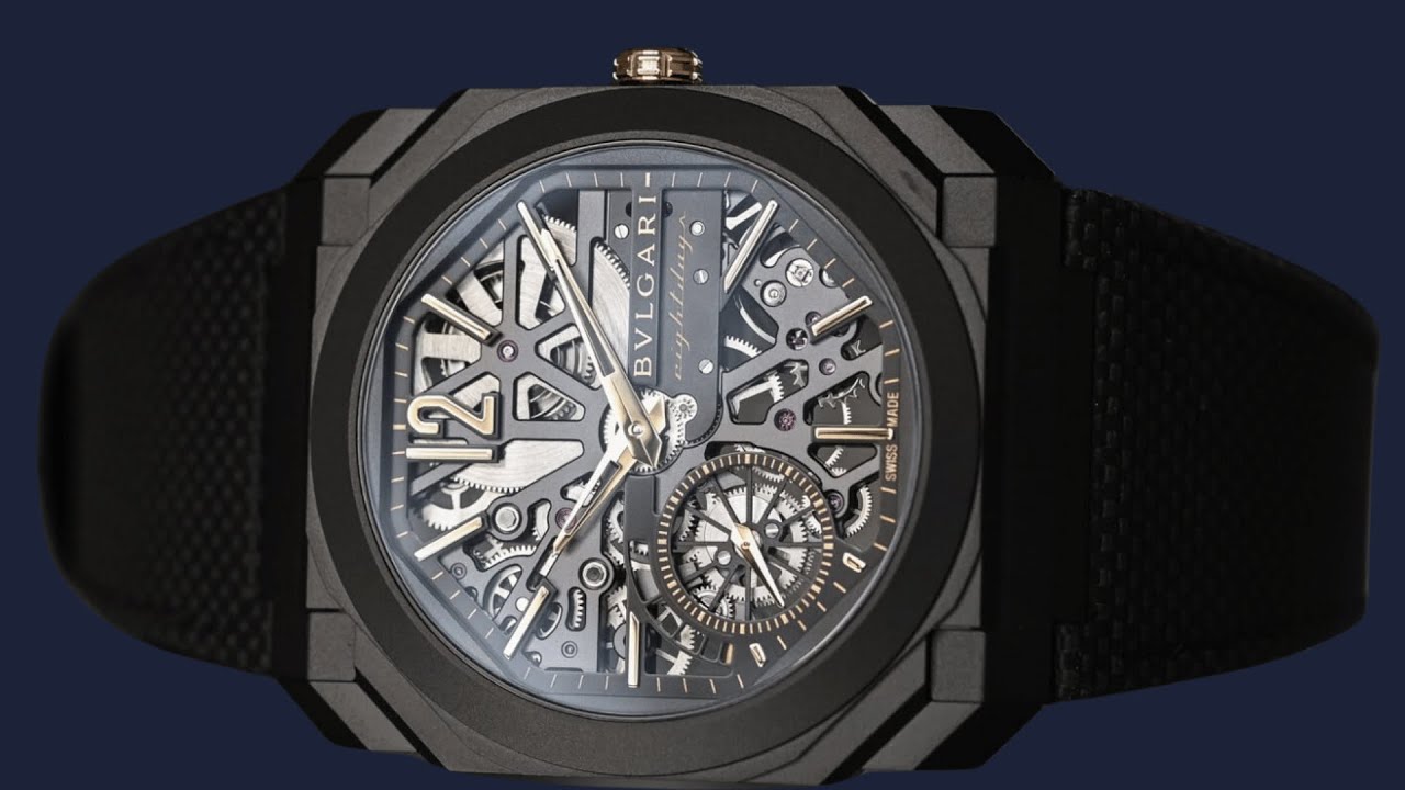 Bulgari Octo Finissimo Skeleton 8 Days – чёрный титан DLC и розовое золото | Обзор роскошных часов