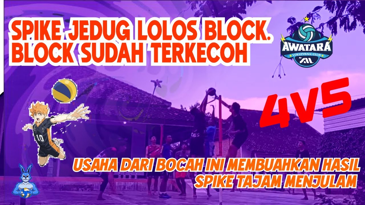 5 VS 4 TAPI TETEP BISA MENGIMBANGI PERMAINAN | VOLI SPON TEAM AWATARA
