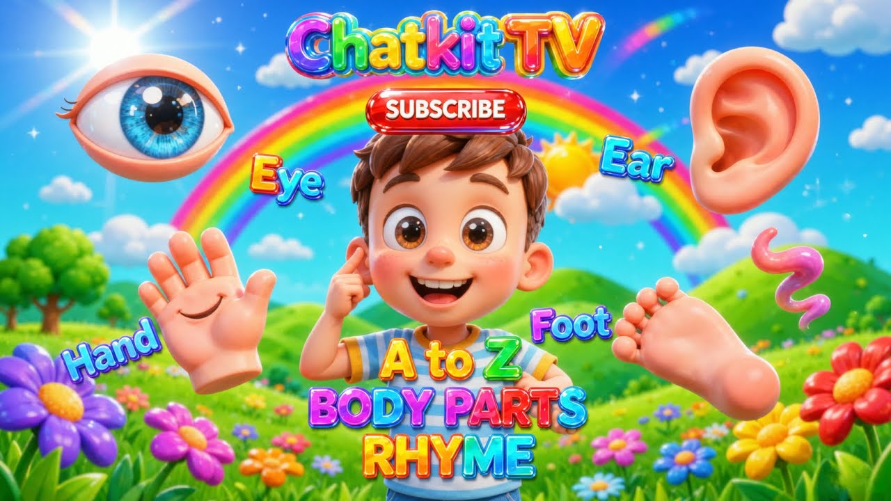 A to Z Body Parts Song for Kids🦶| ABC Body Parts Nursery Rhyme | Learn Body Parts A to Z |