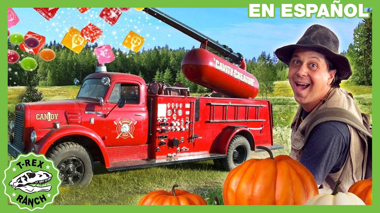 ¡Aventura en el huerto de calabazas de Halloween! | Videos de dinosaurios para niños