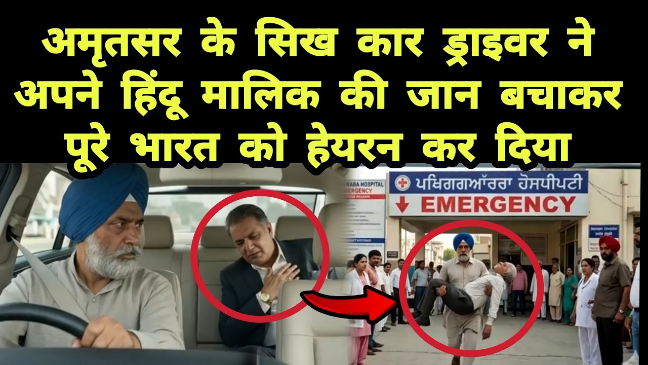 अमृतसर के सिख कार ड्राइवर ने अपने हिंदू मालिक की जान बचाकर पूरे भारत को हेयरन कर दिया || Singh King