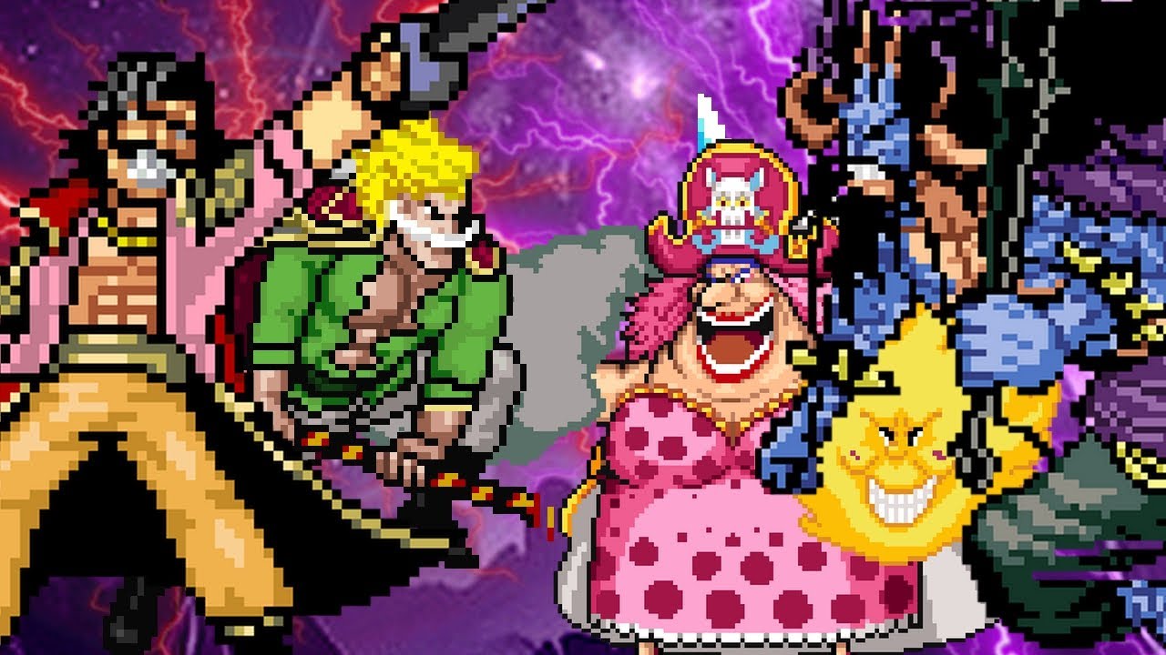 GOL D. ROGER, WHITEBEARD VS KAIDO, BIGMOM - EPIC MUGEN BATTLE