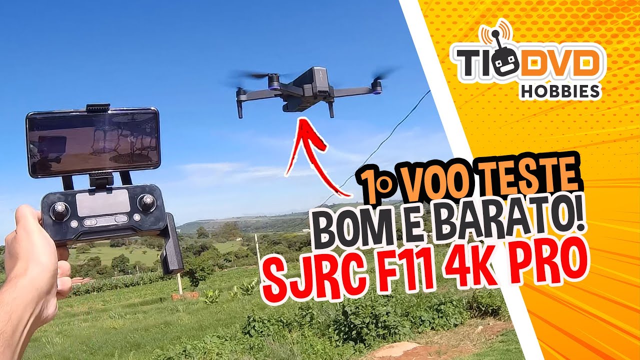 VOO TESTE DRONE SJRC F11 4K PRO BOM E BARATO COM GPS CAMERA GIMBAL P/ INICIANTES COMPRAR NA BANGGOOD
