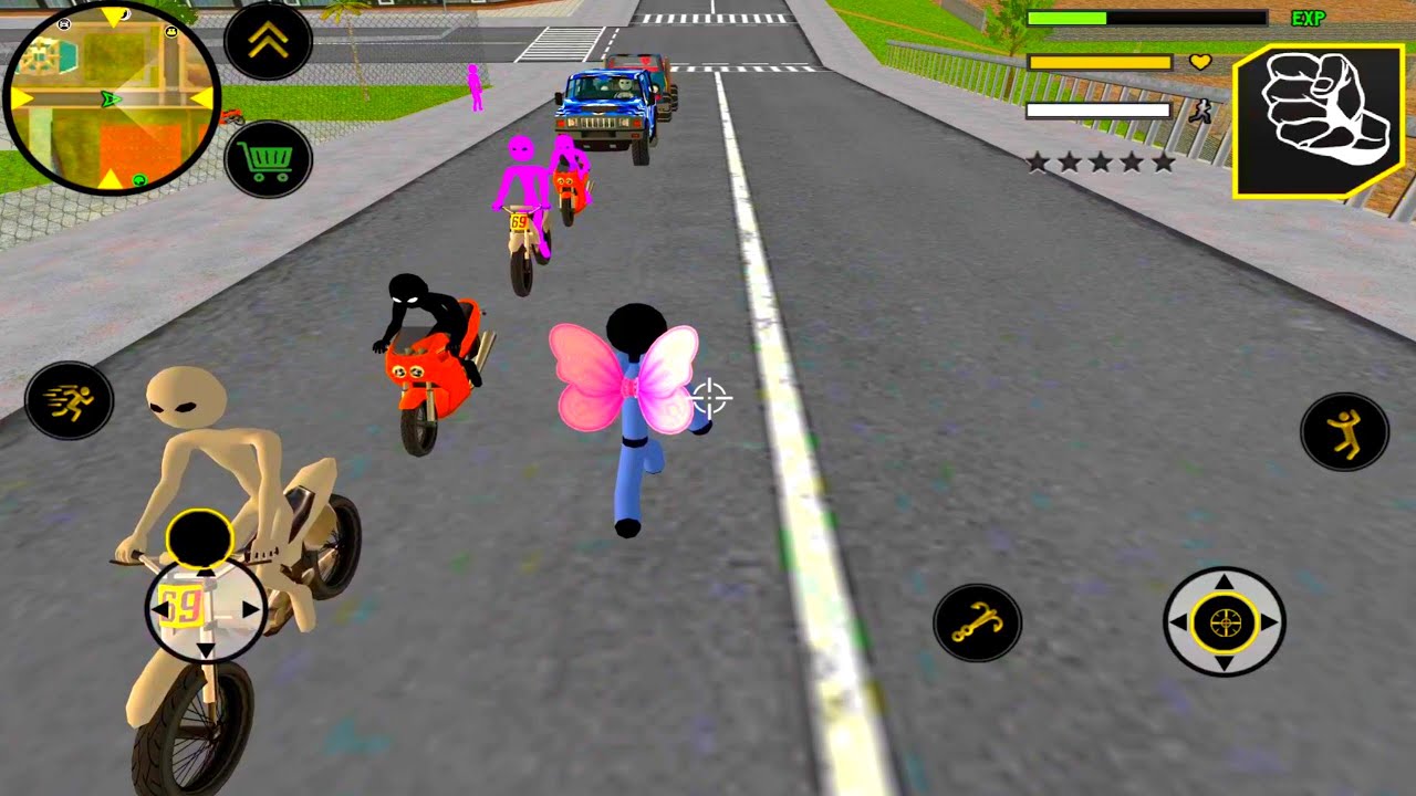 Epic Police Chase Stickman Vegas Rope Hero City Gangster 2 Gameplay