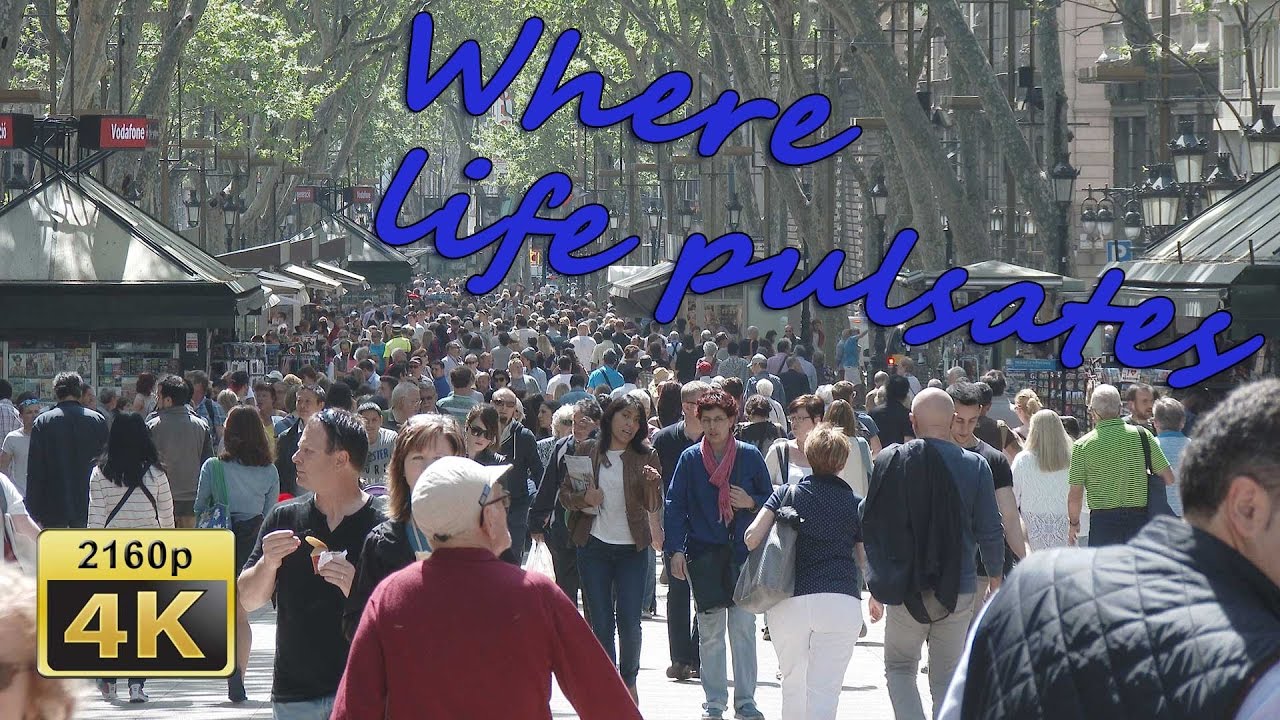 La Rambla, Barrio Gotico, Barcelona, Catalonia - Spain 4K Travel Channel