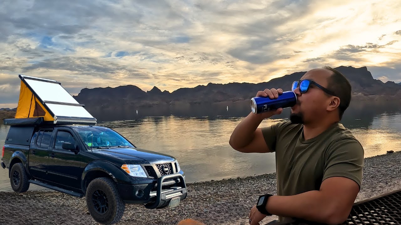 To warmer weather! Waterfront Winter Camping in Lake Havasu