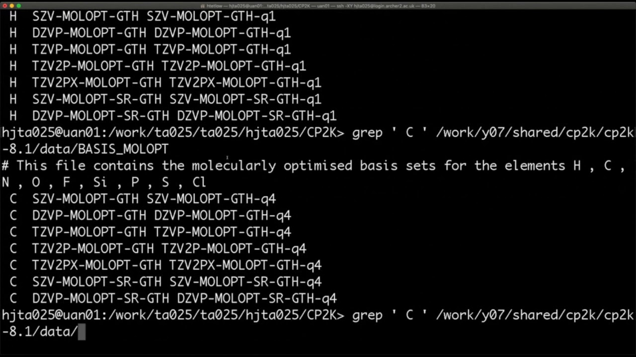 QM/MM with GROMACS+CP2K - CP2K parameters practical