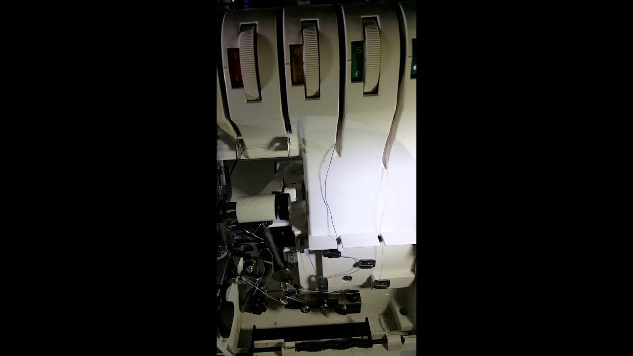 Proper threading of a serger machine