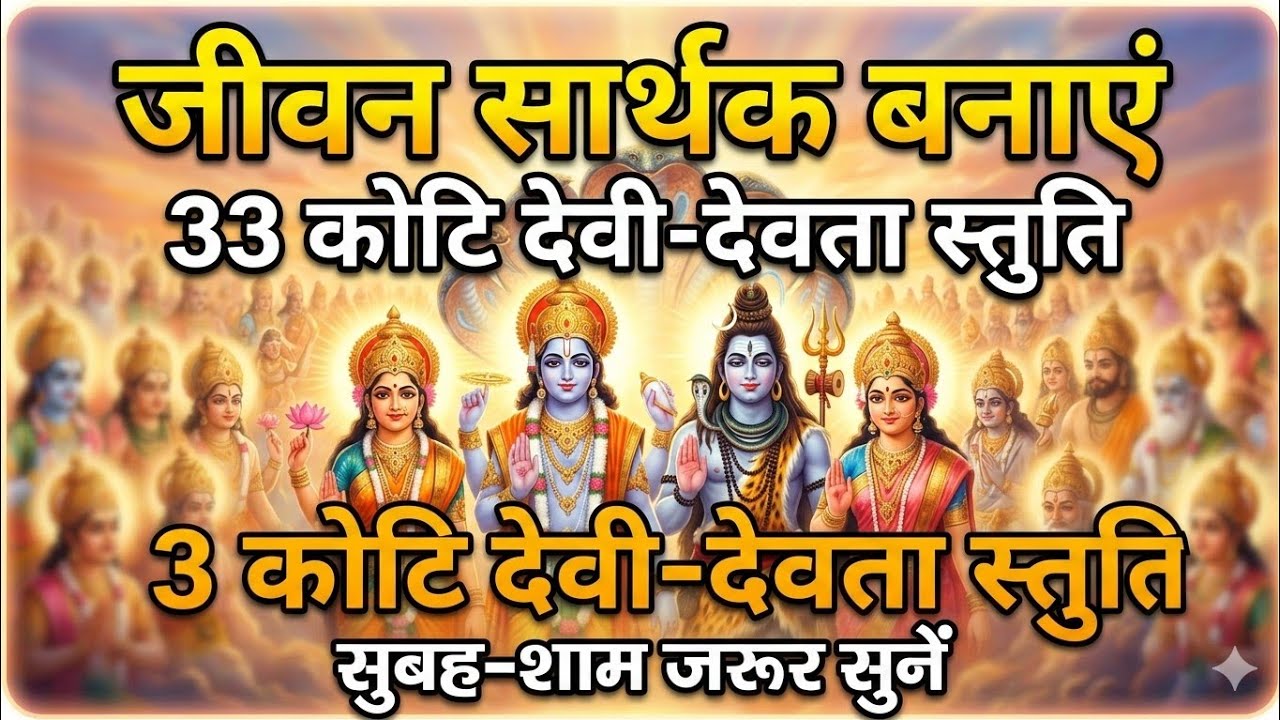 33 कोटि देवी-देवताओं की स्तुति - सम्पूर्ण देवी-देवता कृपा स्तोत्र - Most Powerful All Gods Stuti