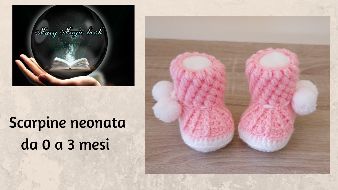 🎬TUTORIAL: Scarpine neonata da 0 a 3 mesi 💖Mary Magic Book 💖