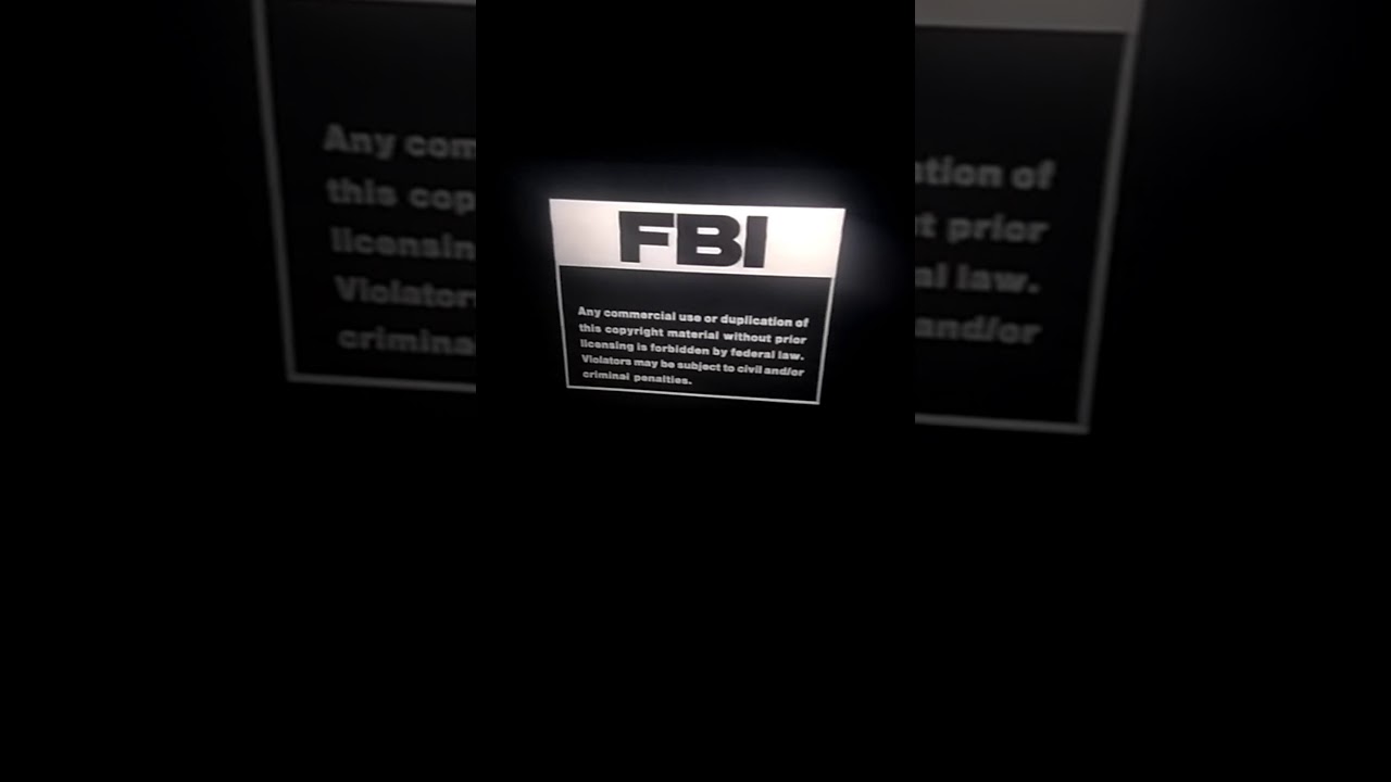 FBI Warning Screen 1982-1990