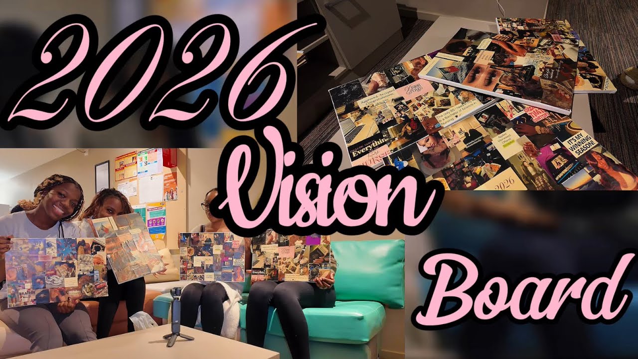2026 VISION BOARD VLOG🎀.