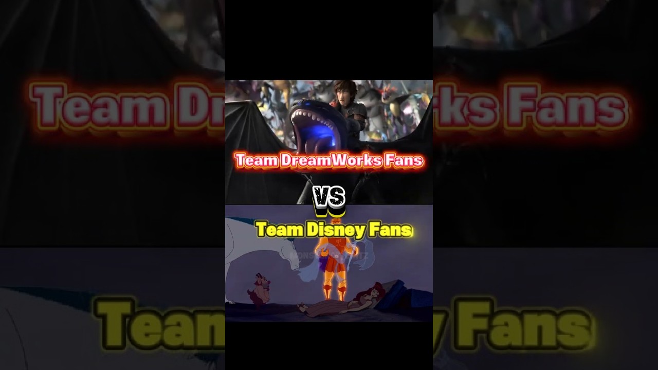 Disney Fans vs DreamWorks Fans #cartoon #edit  #disney #dreamworks #villain