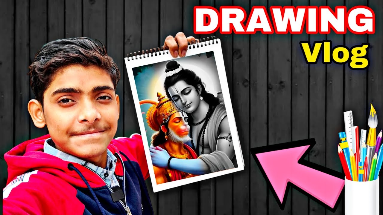 ❤️ Ram Hanuman Drawing Banayi 😍 | Drawing Vlog | Aaj Ka Art Vlog