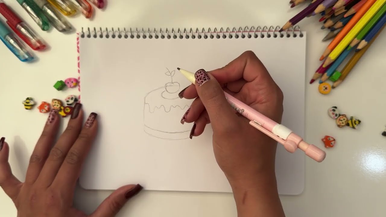 🍰Kawaii Cake Coloring | Relaxing ASMR Coloring with Colored Pencils (No Talking) 🎧
