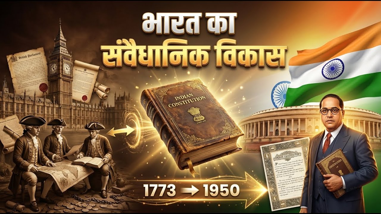 भारत का संवैधानिक विकास (1773–1950) | Constitutional Development of India | Indian Polity | #polity