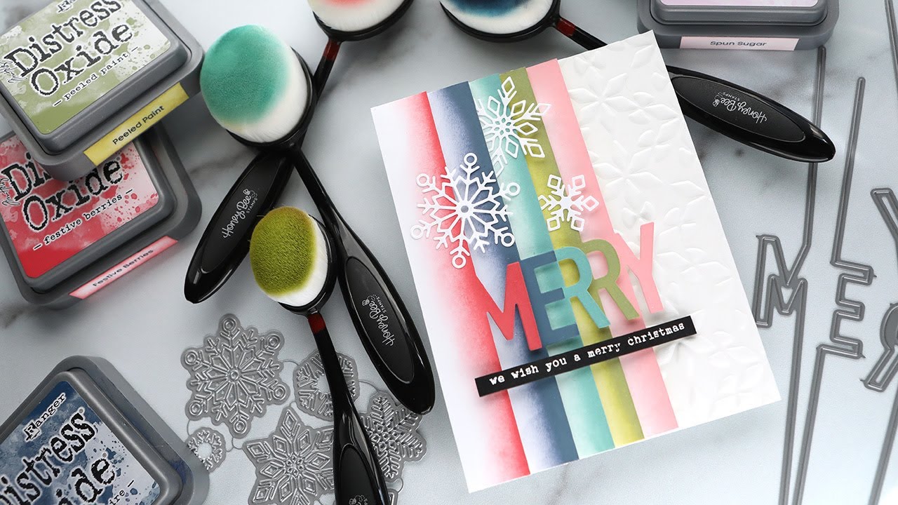 Holiday Card Series 2020 - Day 5 - Multi-layer Diecut Card with Ink Blending