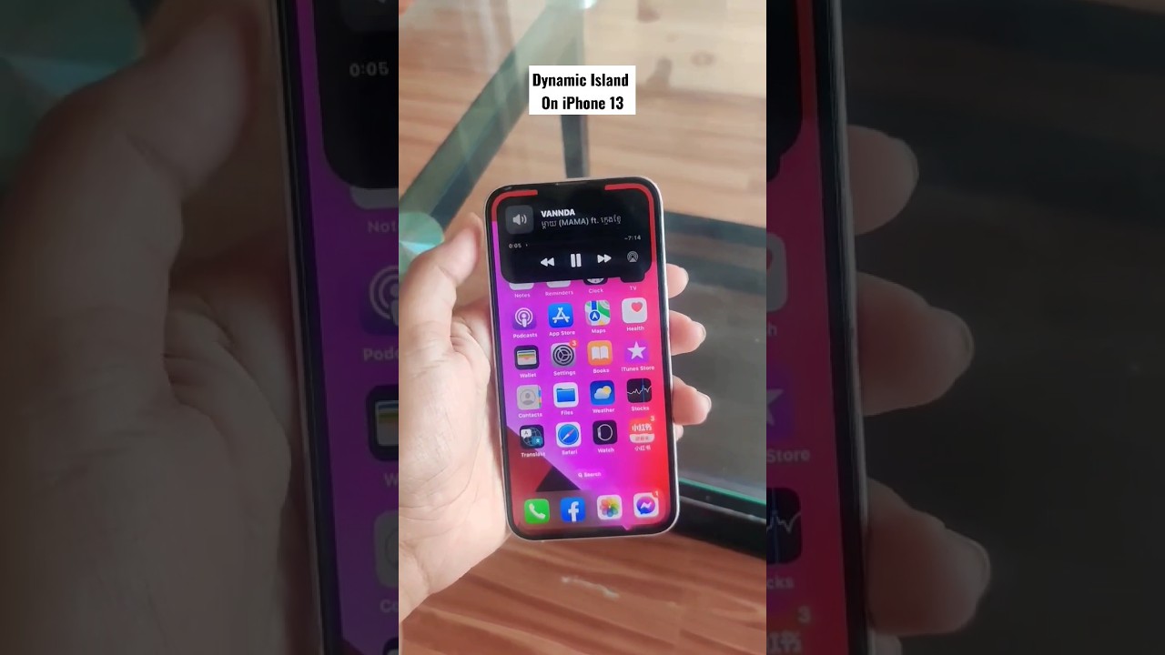 iPhone 13 With dynamic Island Cool 🥰 #shots #iphonehacks #vnktech #iphone #dymamic #island