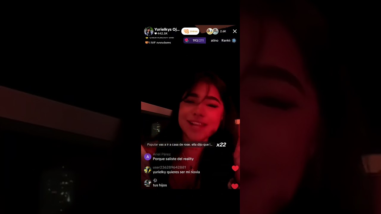 Live de tiktok de yurielkys Ojeda 