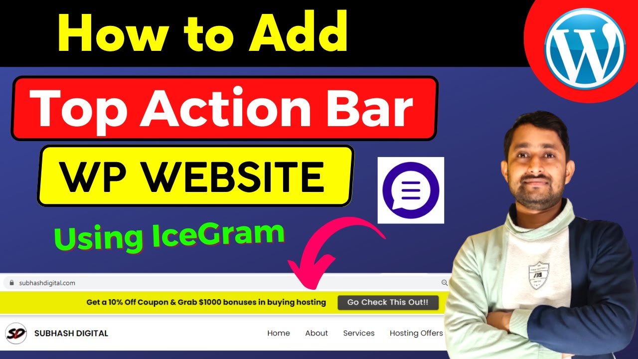 ✅How to add Top Action Bar in WordPress Website 2023 Using Icegram Plugin | Full WordPress Tutorial