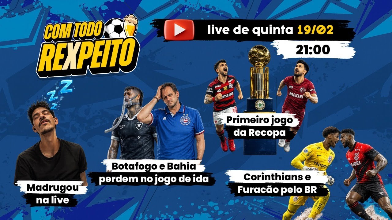 #109 - FINAL DA RECOPA FLA X LANUS - AO VIVO - BRASILEIRÃO TIMÃO X FURACÃO - E O MADRUGUINHA HEIN!