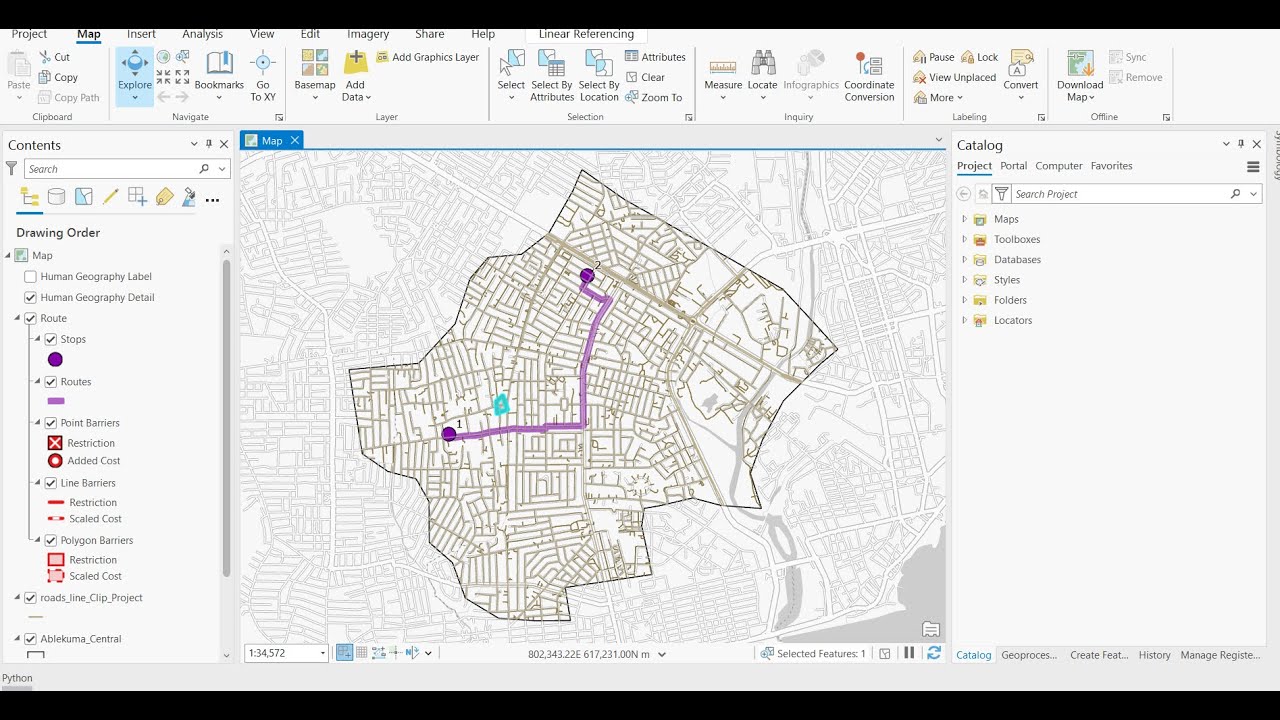 Shortest Path Analysis in ArcGIS Pro