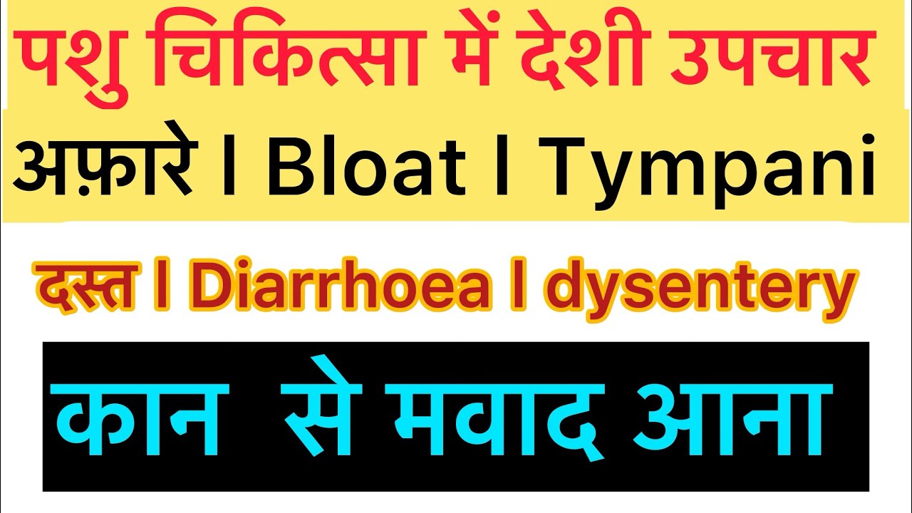 Treatment of bloat l, Diarrhoea, otitis, l  dr Umar Khan