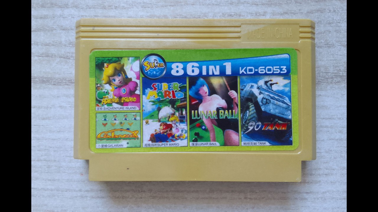 86 in 1 SUPER GAME [KD-6053] gameplay in a FC Compact (Famiclone)