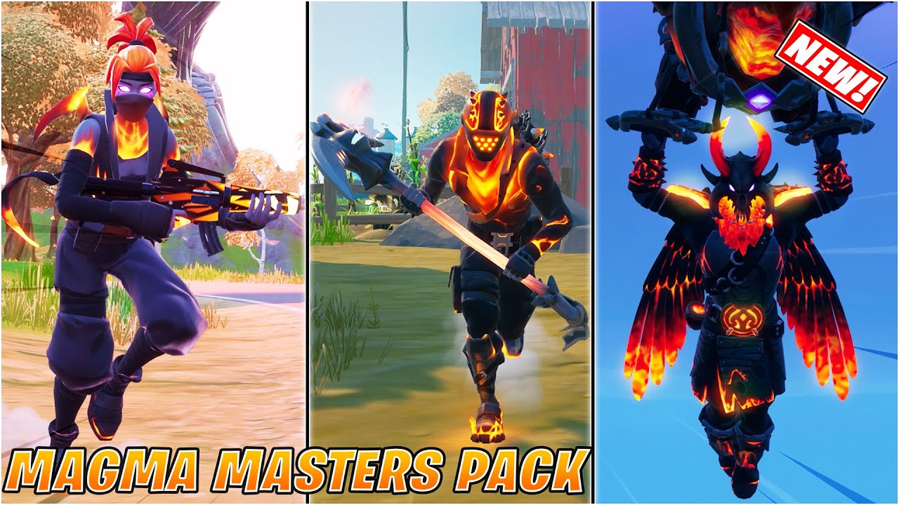*NEW* Magma Masters Pack(Roast Lord, Molten Ragnarok, Incinerator Kuno)Gameplay! Fortnite