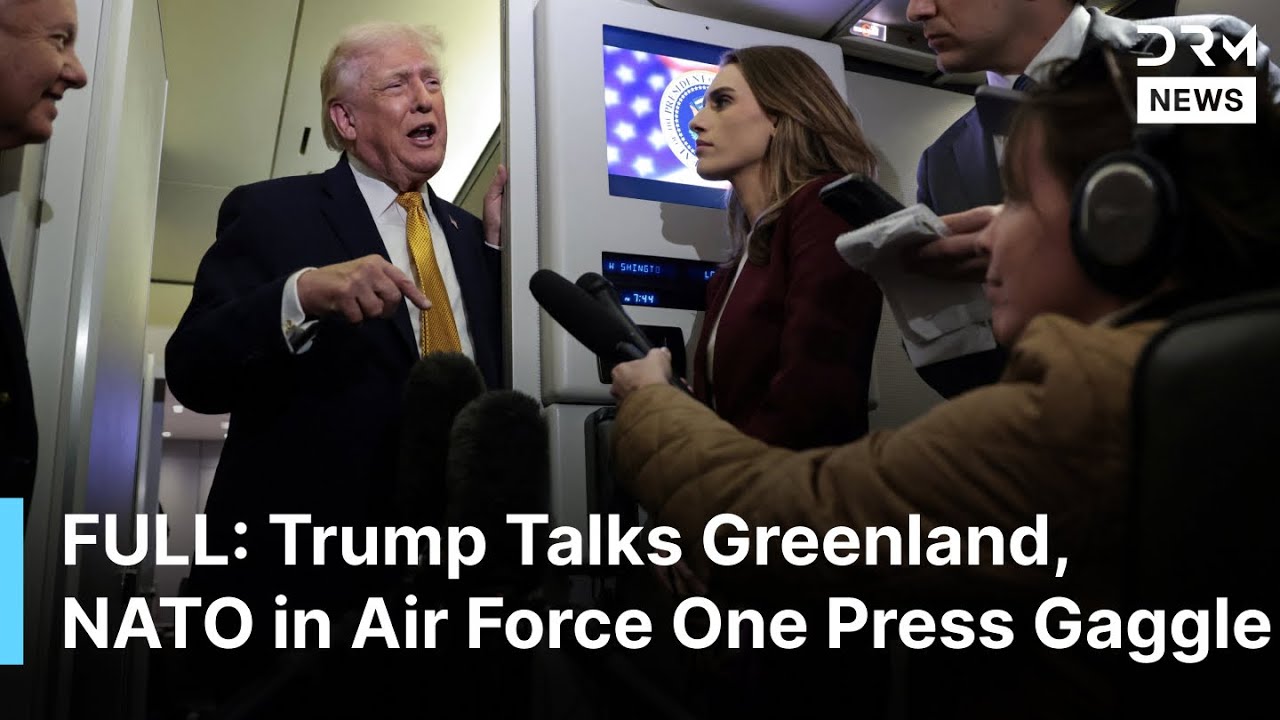 FULL REMARKS: President Trump Holds Press Gaggle on Air Force One After Greenland Deal in Davos|AQ1B
