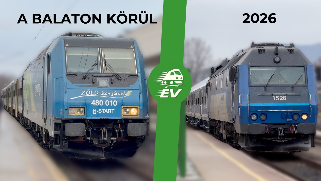 Vonattal a Balaton körül 2026-ban. (Február)