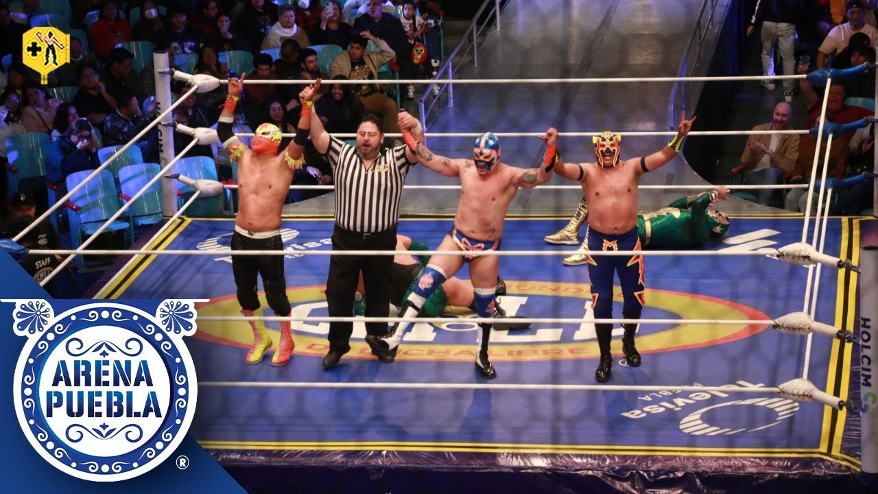 Fuego, Hombre Bala Jr. y Meyer sobre Poseidón, Sombra Diabolika Jr. y King Jaguar | CMLL 
