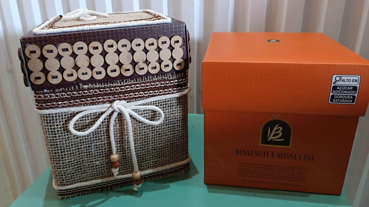 Olha que Idéia Incrível usando caixa de( PANETONE).