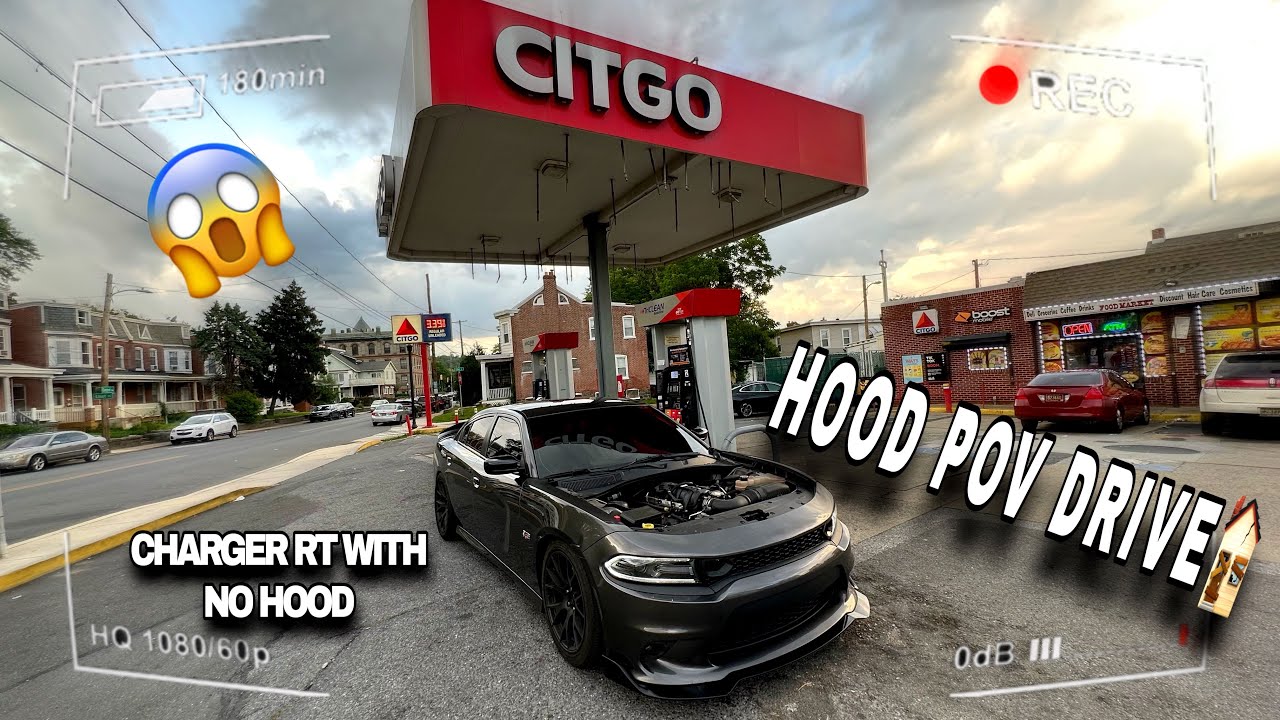DRIVING MY CHARGER RT THROUGH THE HOOD WITH NO HOOD😱 *MOTIVATION*