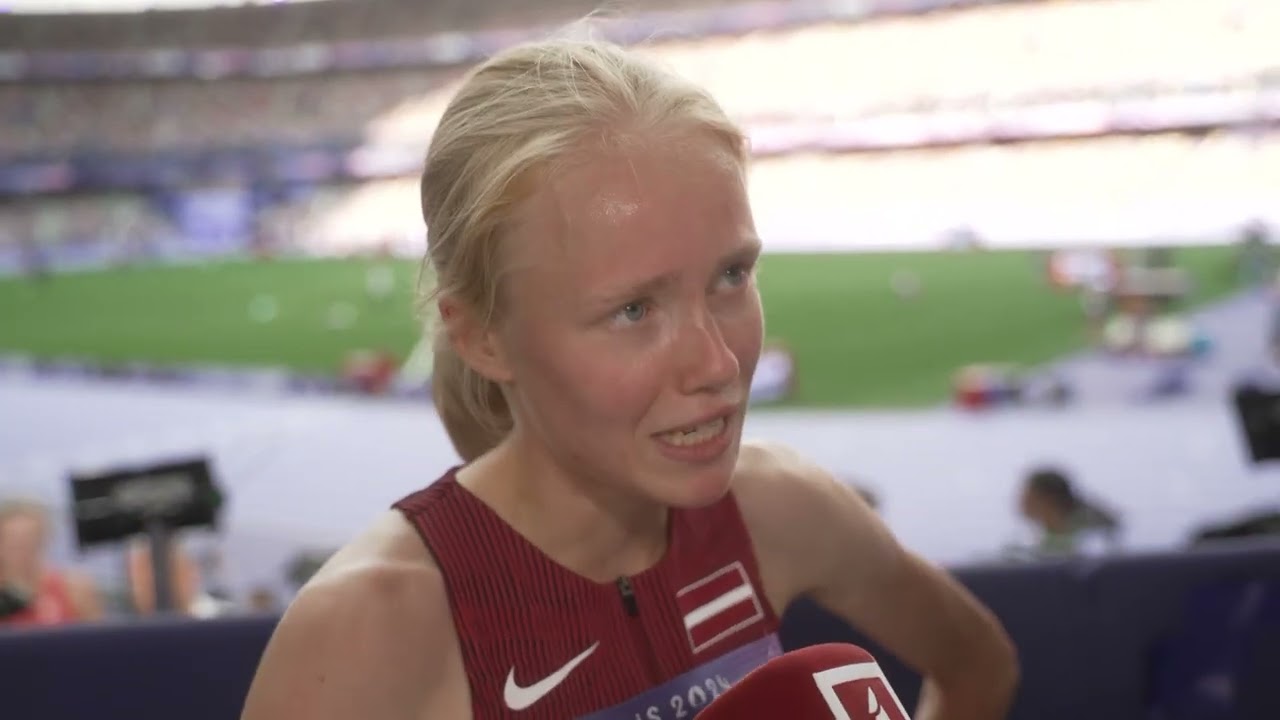 Agate Caune pēc skrējiena 5000m priek&scaron;sacīkstēs | Parīzes OS 2024 | Sporta Studija